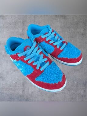Soleboy Air Reaper Spider-Man Dunks Men’s 12 Red Blue Fuzzy Fur Grateful Dead